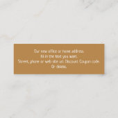 Maus Wir sind umgezogen Mini Visitenkarte (Rückseite)