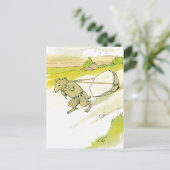 Maus zieht Big Rock Postkarte (Stehend Vorderseite)