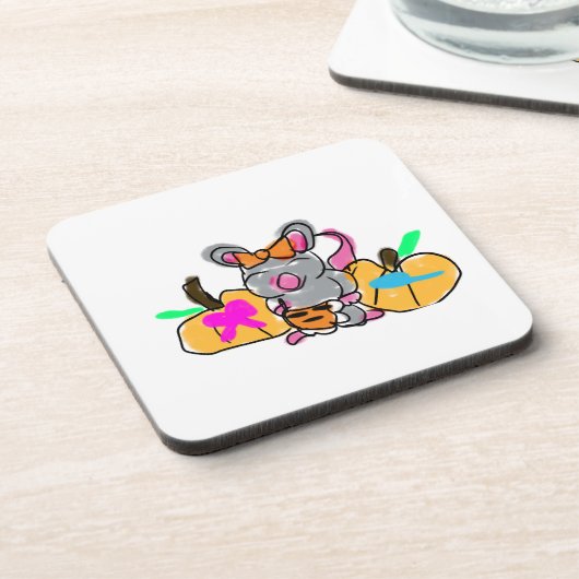 Mausbaby enthüllt Herbst Getränkeuntersetzer (Linke Seite)