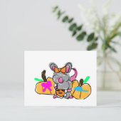 Mausbaby enthüllt Herbst Postkarte (Stehend Vorderseite)