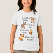 Mäuschen - Luchs - Biene - Fuchs | Schulanfang Tri-Blend Shirt (Vorderseite)