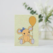 Mäuschen mit Ballon Postkarte (Stehend Vorderseite)