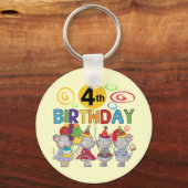 Mäuse 4. Geburtstag T - Shirt und Geschenke Schlüsselanhänger (Vorderseite)
