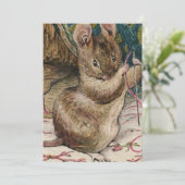 Mäuse am Arbeitsplatz - Beatrix Potter Einladung (Stehend Vorderseite)