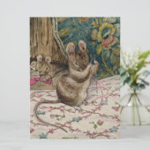 Mäuse am Arbeitsplatz Threading the Needle (Beatri Karte (Stehend Vorderseite)