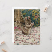 Mäuse am Arbeitsplatz Threading the Needle (Beatri Karte (Vorderseite/Rückseite Beispiel)