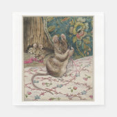 Mäuse am Arbeitsplatz Threading the Needle (Beatri Serviette (Vorderseite)