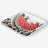 Mäuse auf einem Juicy Watermelon Wedge Pappteller (Gewinkelt)
