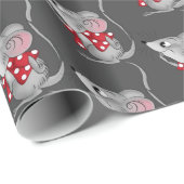 Mäuse auf Grau Geschenkpapier (Rolleneckpunkt)