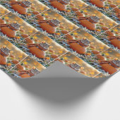 Mäuse auf Herbstpumpen Geschenkpapier (Ecke)