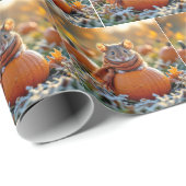Mäuse auf Herbstpumpen Geschenkpapier (Rolleneckpunkt)