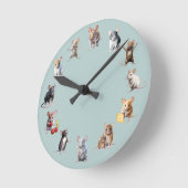 Mäuse aus niedlichen Maus-Kinderzimmern Runde Wanduhr (Winkel)
