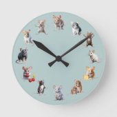 Mäuse aus niedlichen Maus-Kinderzimmern Runde Wanduhr (Vorderseite)