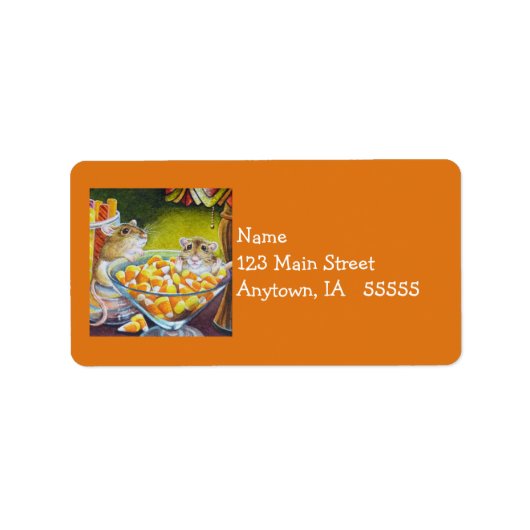 Mäuse Candy Sticks Candy Cornflakes Adressaufkleber (Vorne)