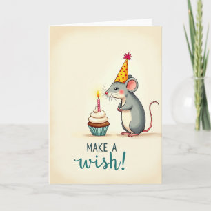Mäuse-Cupcake-Grußkarte mit skurrilem Design Karte