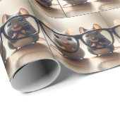 Mäuse, die von hinter einer schwarzen Brille herbe Geschenkpapier (Rolleneckpunkt)