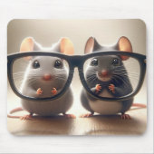 Mäuse, die von hinter einer schwarzen Brille herbe Mousepad (Vorne)