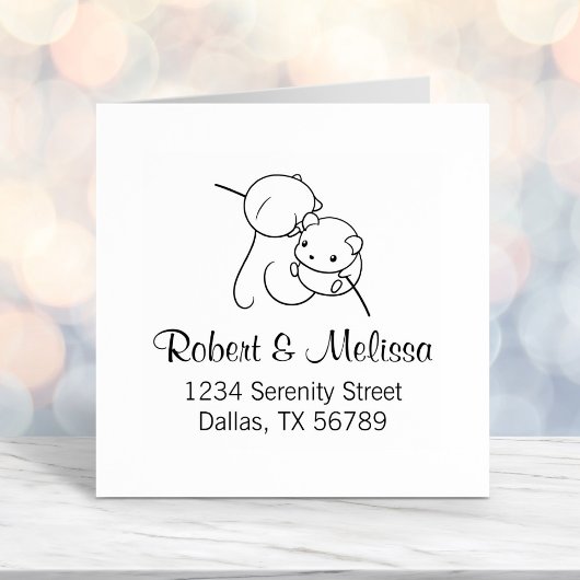 Mäuse, Ehepaar, Anschrift Permastempel