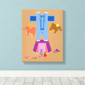 Mäuse-Elefanten Leinwanddruck (Insitu (Holzboden))