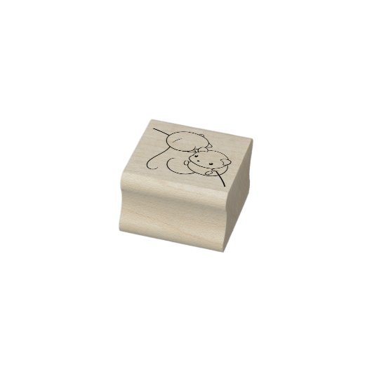 Mäuse ernten auf einem Stalk 2 Gummistempel (Stempel)