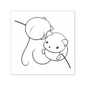 Mäuse ernten auf einem Stalk Permastempel (Design)