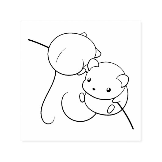 Mäuse ernten auf einem Stalk Permastempel (Design)