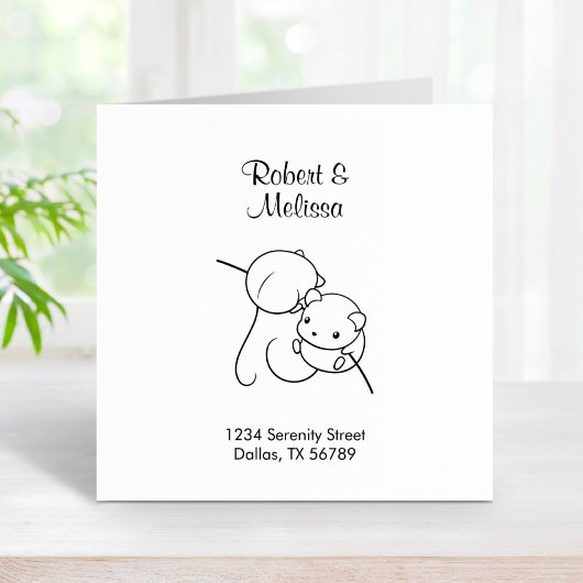 Mäuse ernten auf einer Stalk-Adresse Gummistempel