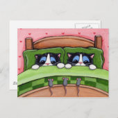 Mäuse existieren - Katzenpostkarte Postkarte (Vorne/Hinten)