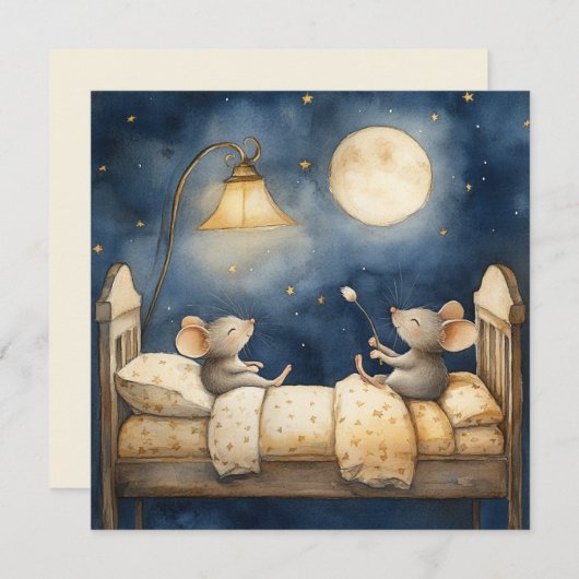 Mäuse-Grußkarte (Vorne/Hinten)