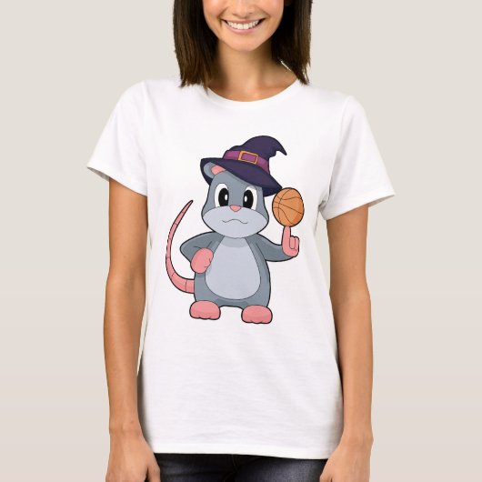 Mäuse-Halloween-Basketball T-Shirt (Vorderseite)