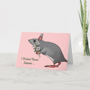 Mäuse halten für Ihren Geburtstag: Niedlich Karte