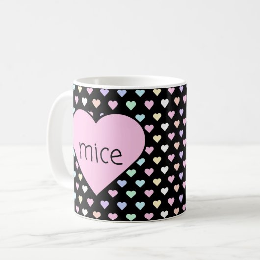 Mäuse Hearts Tasse (Vorderseite Links)