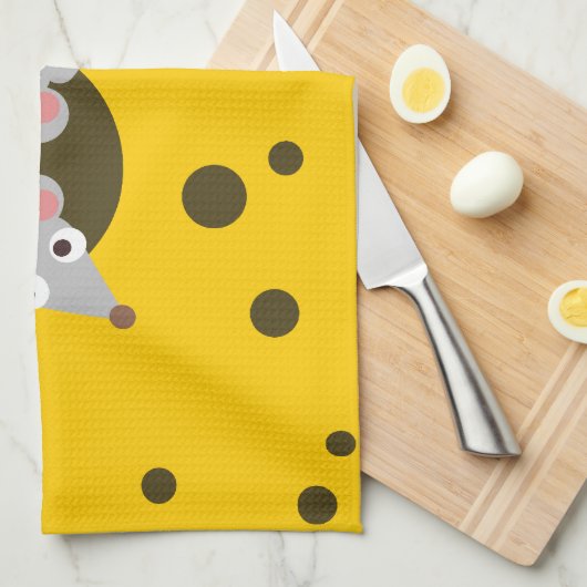 Mäuse im Käse Geschirrtuch (Viertel Falte)