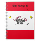 Mäuse im Liebe-Notebook Notizblock (Vorderseite)