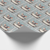 Mäuse in Blase Bath Geschenkpapier (Ecke)