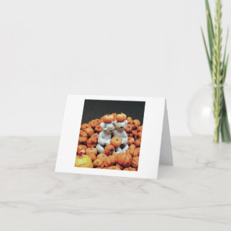 Mäuse in einem Pil von Pumpkins Karte