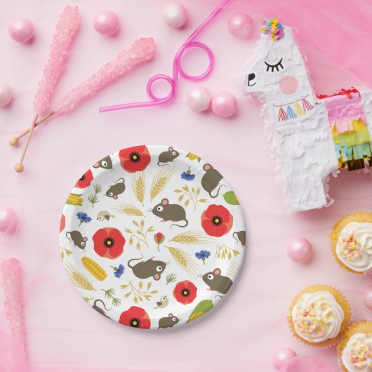 : Mäuse in Getreidefeldern Pappteller (Party)