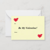 Mäuse in Liebe Regenbogen Valentines Mini-Kinderka Mitteilungskarte (Rückseite)