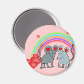 Mäuse in Liebe Valentine Magnet (Vorderseite/Rückseite)