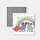 Mäuse in Liebe Valentine Magnet (Vorderseite/Rückseite)