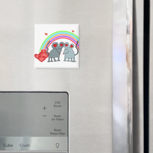 Mäuse in Liebe Valentine Magnet (In Situ (Kühlschrank))