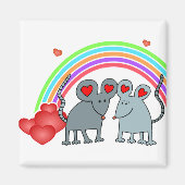 Mäuse in Liebe Valentine Magnet (Vorne)