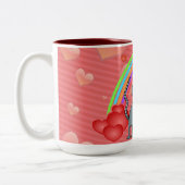 Mäuse in Liebe Valentine Zweifarbige Tasse (Links)