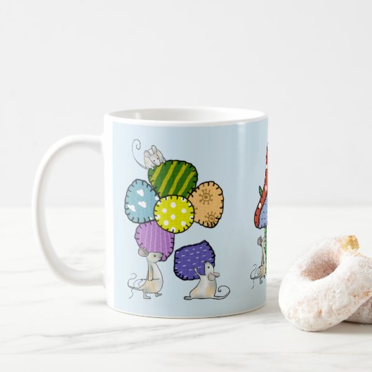 Mäuse kunterbunt kaffeetasse (Mit Donut)