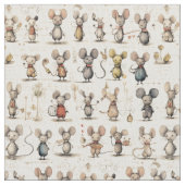 Mäuse Magie: Whimsy Mäuse Stoff (Nahaufnahme)
