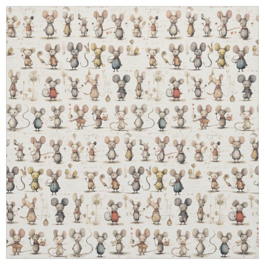 Mäuse Magie: Whimsy Mäuse Stoff (Muster)