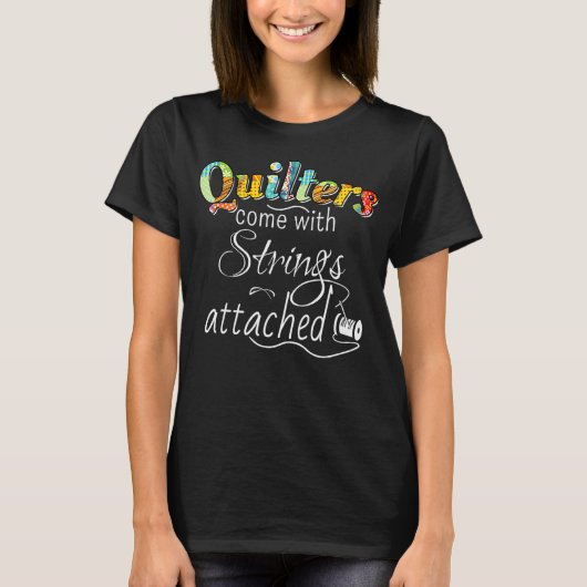 Mäuse Mäuse-Quilter kommen mit angehängten Strings T-Shirt (Vorderseite)