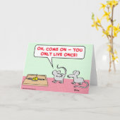 Mäuse-Mausefalle nur einmal leben Karte (Gelbe Blume)