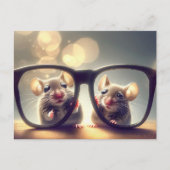 Mäuse mit Brille Augenarzt Postkarte (Vorderseite)