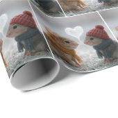 Mäuse mit einem frostigen Herzen Geschenkpapier (Rolleneckpunkt)